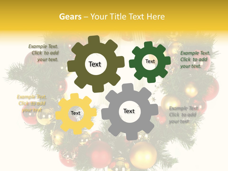 White Merry Branch PowerPoint Template