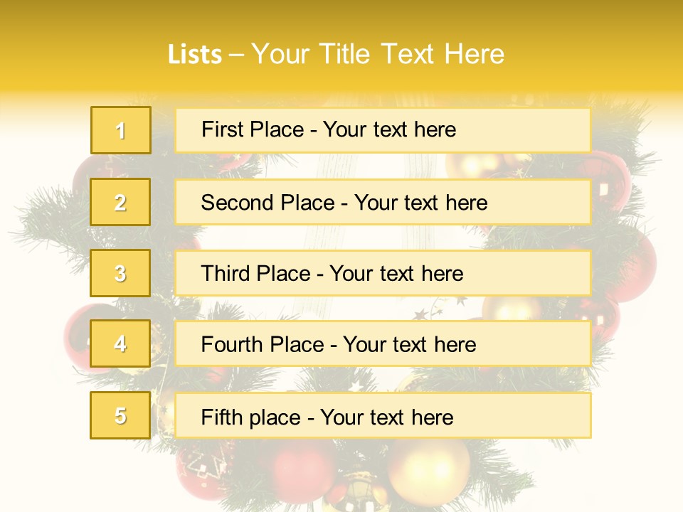 White Merry Branch PowerPoint Template