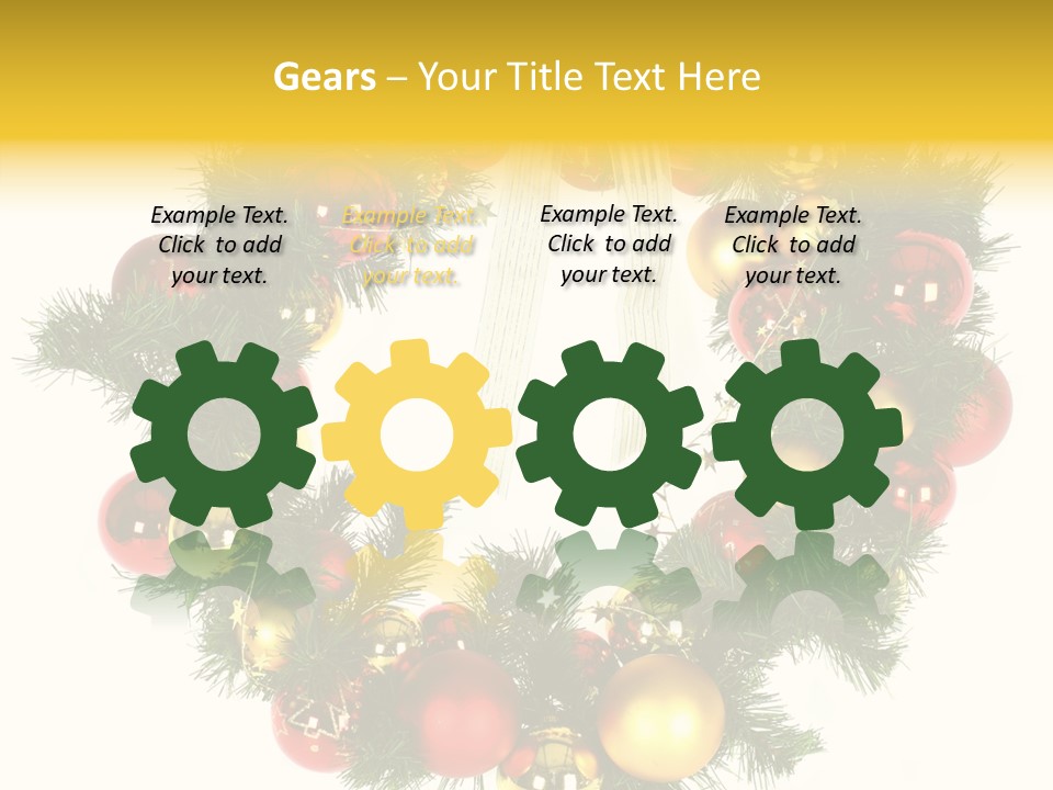 White Merry Branch PowerPoint Template