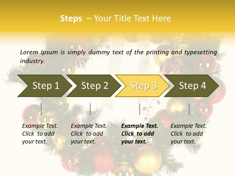 White Merry Branch PowerPoint Template