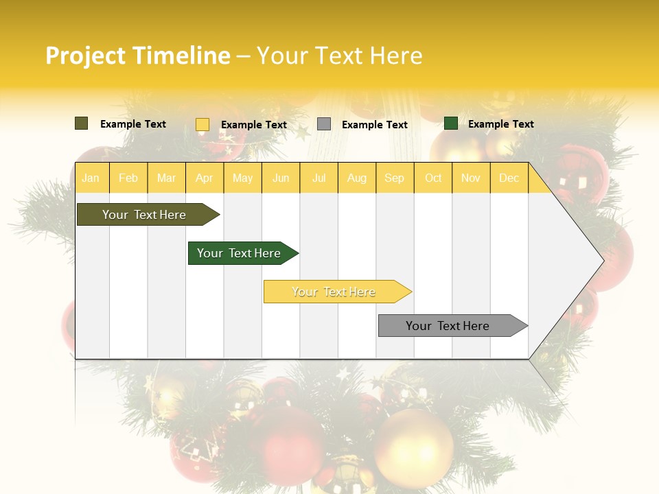 White Merry Branch PowerPoint Template