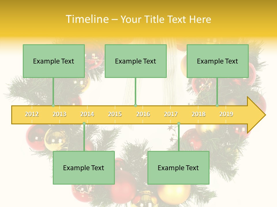 White Merry Branch PowerPoint Template