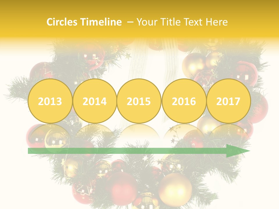 White Merry Branch PowerPoint Template