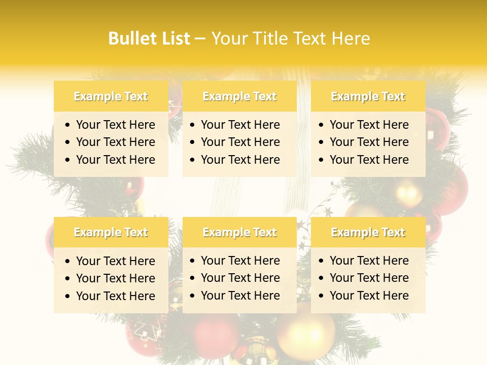 White Merry Branch PowerPoint Template