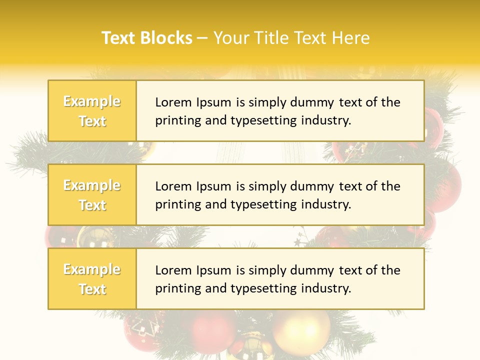 White Merry Branch PowerPoint Template