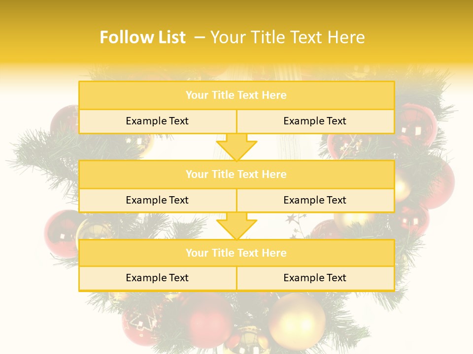 White Merry Branch PowerPoint Template