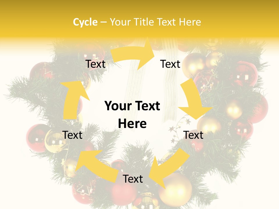 White Merry Branch PowerPoint Template