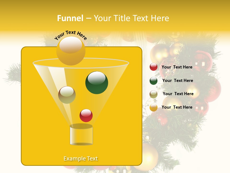 White Merry Branch PowerPoint Template