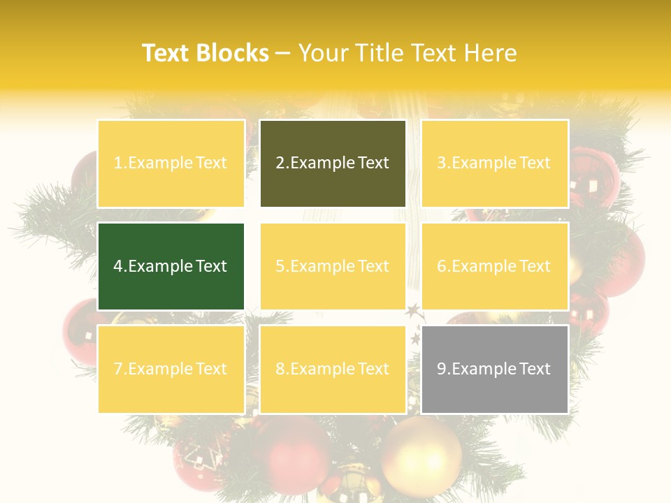 White Merry Branch PowerPoint Template