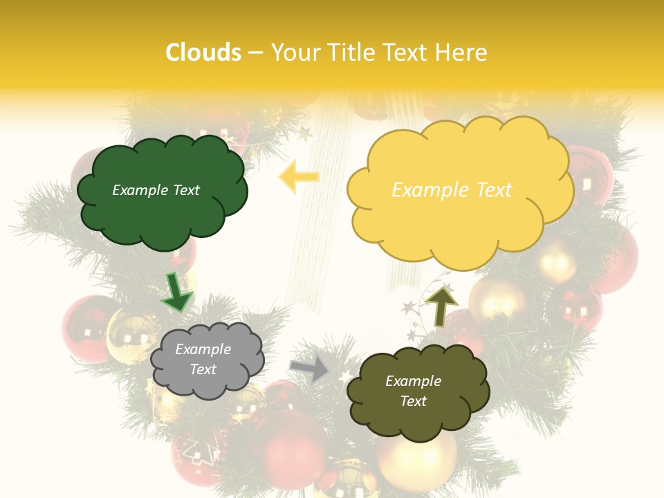 White Merry Branch PowerPoint Template