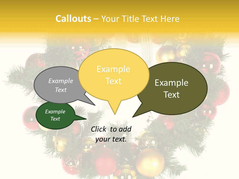 White Merry Branch PowerPoint Template