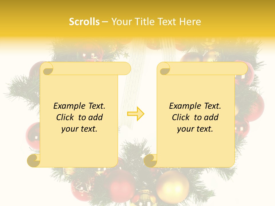 White Merry Branch PowerPoint Template