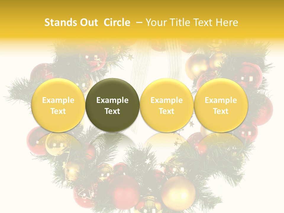 White Merry Branch PowerPoint Template