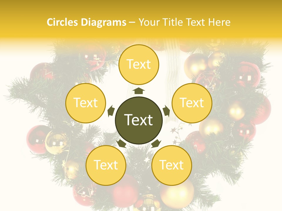 White Merry Branch PowerPoint Template