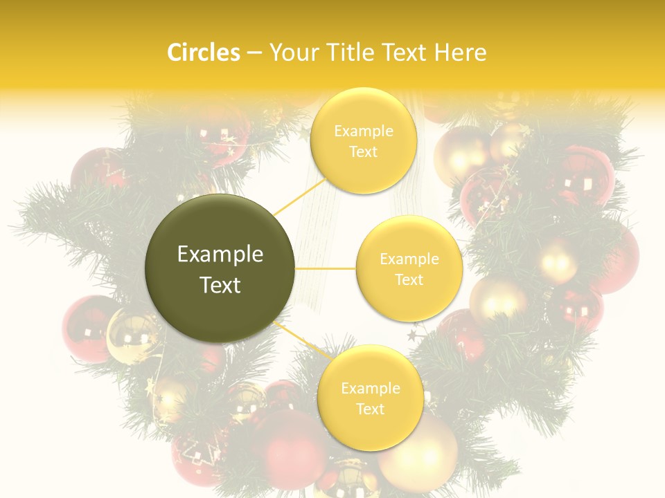 White Merry Branch PowerPoint Template