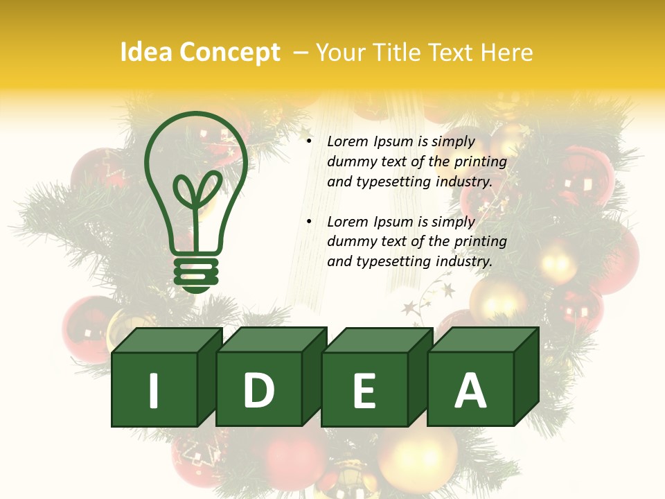 White Merry Branch PowerPoint Template
