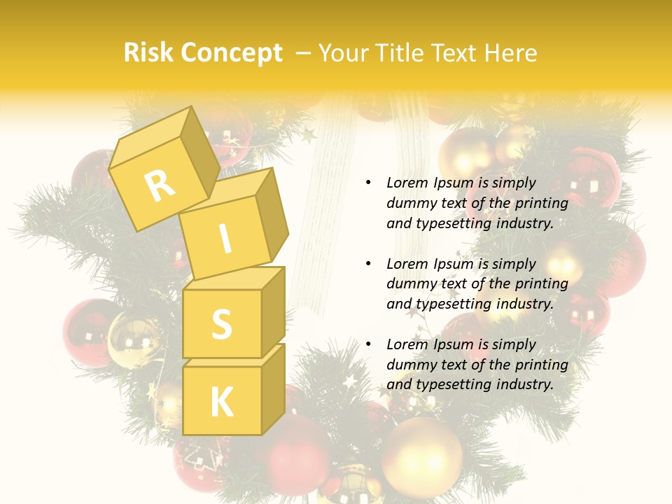 White Merry Branch PowerPoint Template