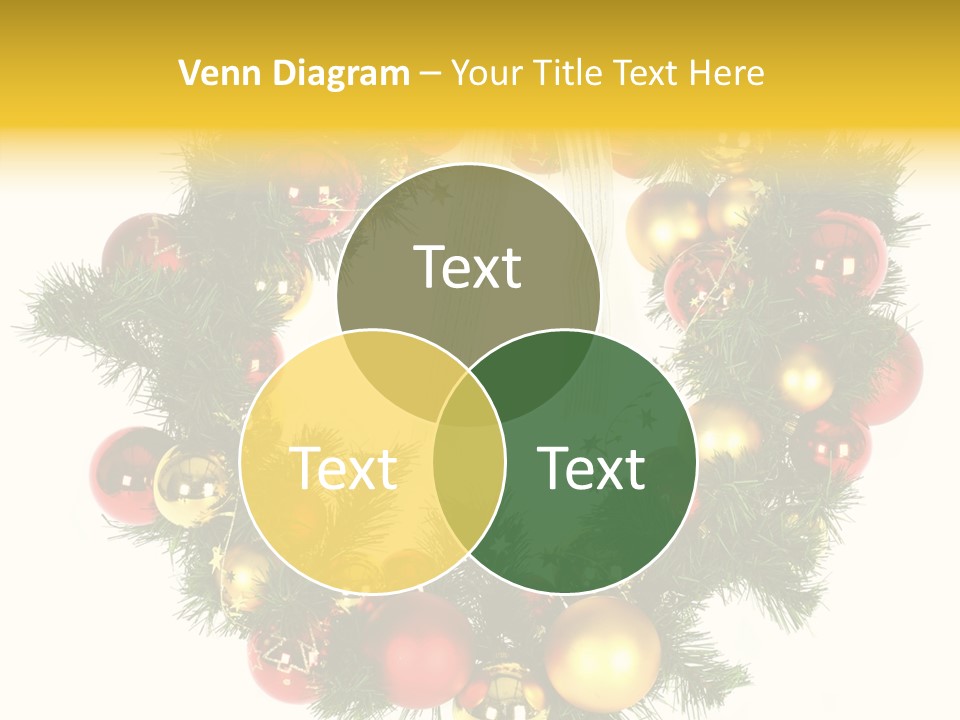 White Merry Branch PowerPoint Template