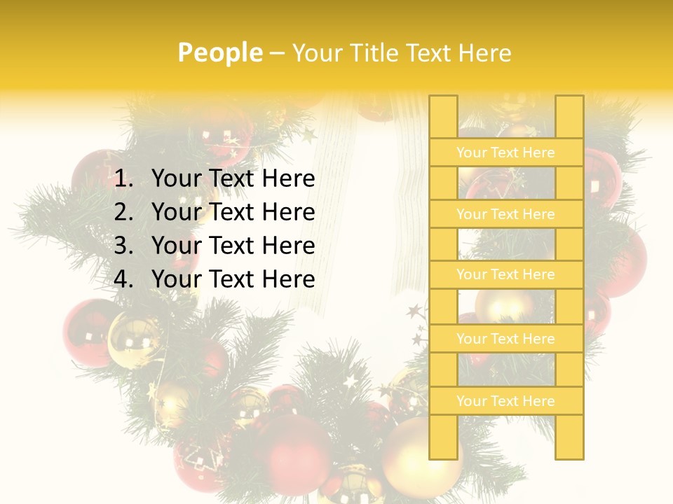 White Merry Branch PowerPoint Template