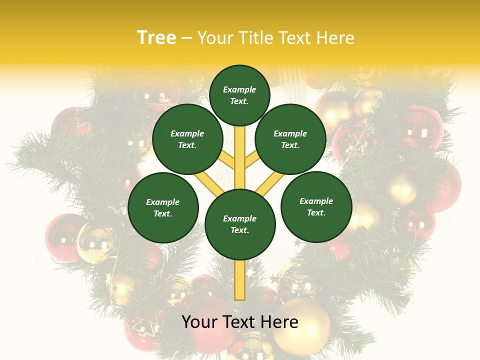 White Merry Branch PowerPoint Template