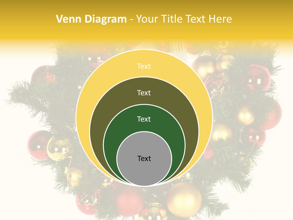 White Merry Branch PowerPoint Template