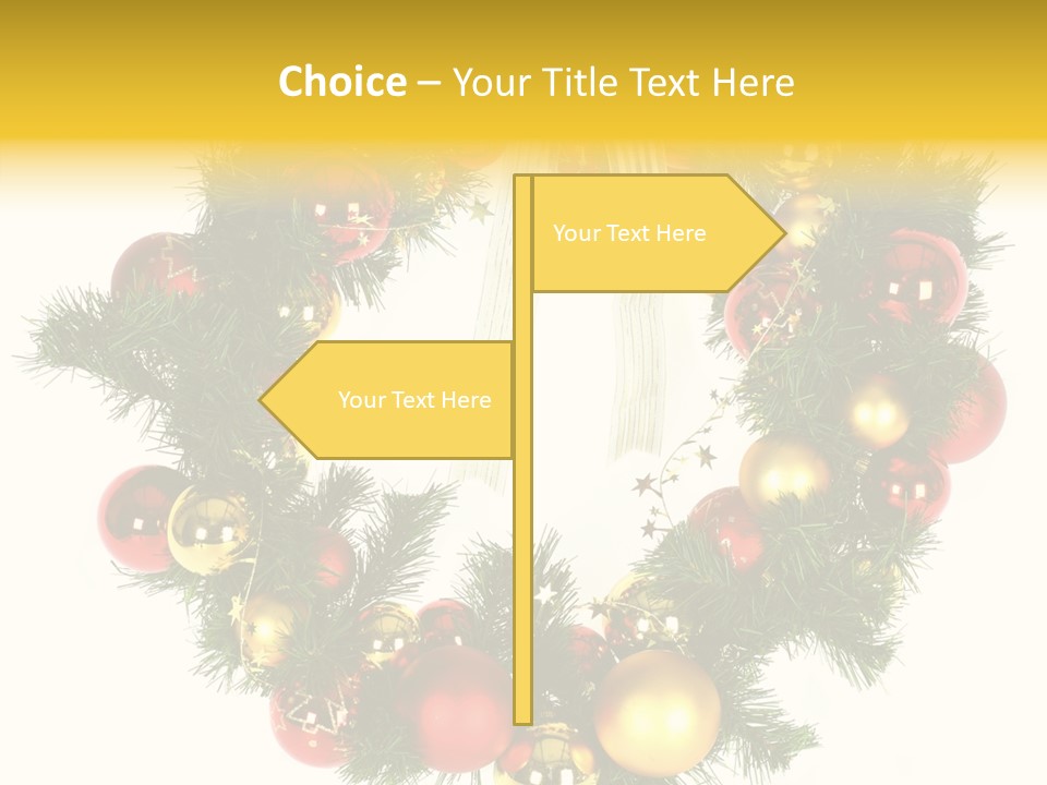 White Merry Branch PowerPoint Template