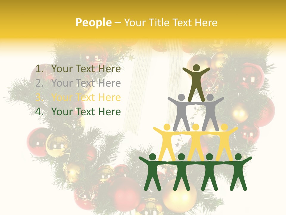 White Merry Branch PowerPoint Template