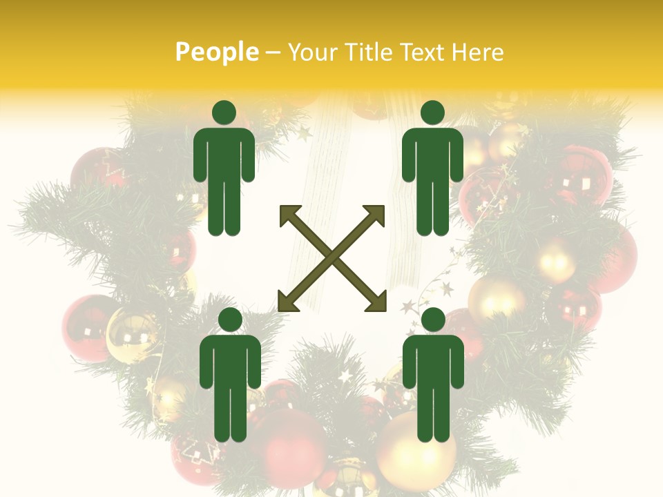 White Merry Branch PowerPoint Template