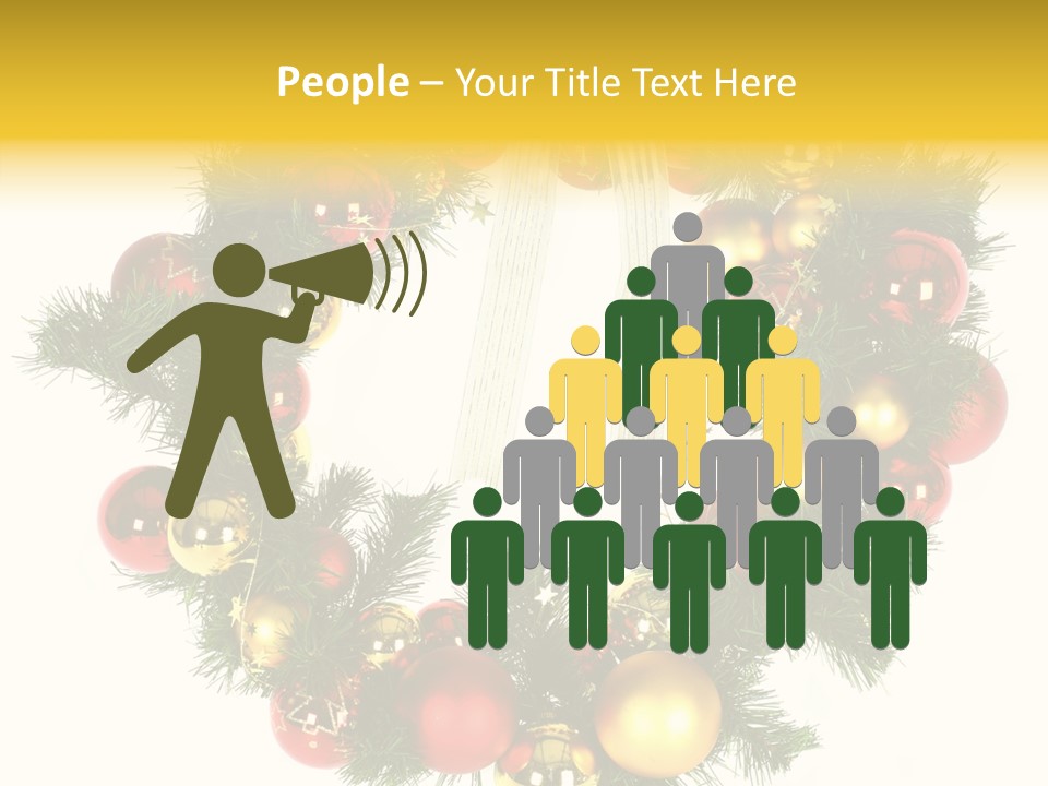 White Merry Branch PowerPoint Template