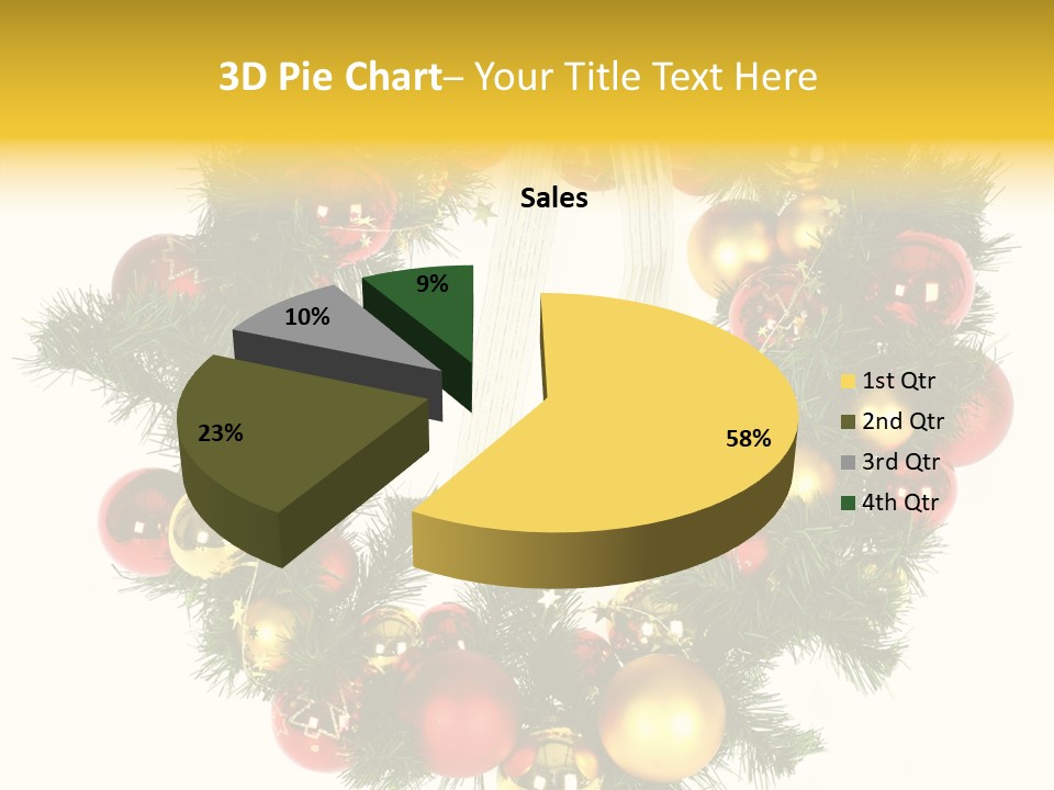 White Merry Branch PowerPoint Template