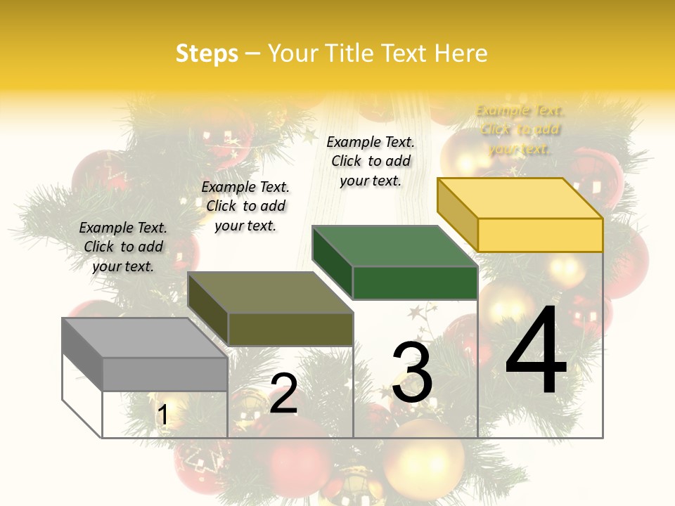 White Merry Branch PowerPoint Template