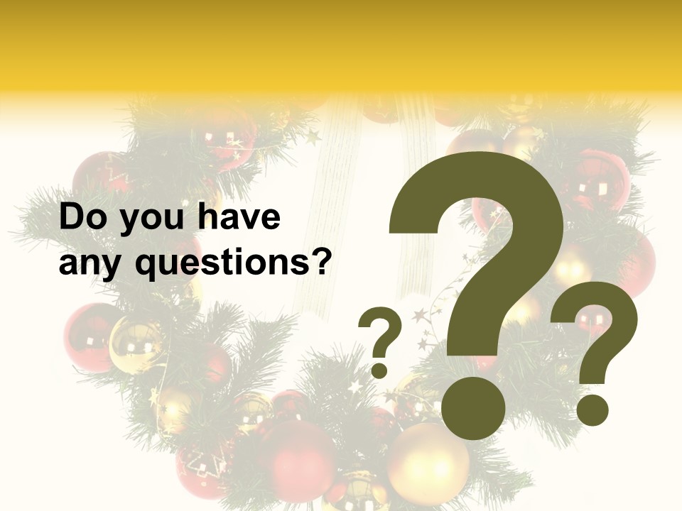 White Merry Branch PowerPoint Template