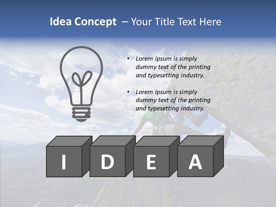 Risk Dangle Fear PowerPoint Template