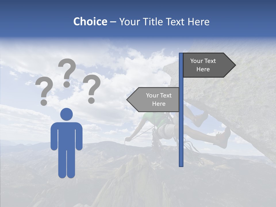 Risk Dangle Fear PowerPoint Template