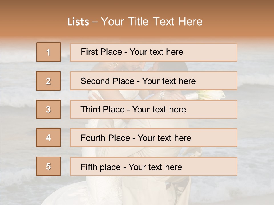 Groom Clear Waves PowerPoint Template