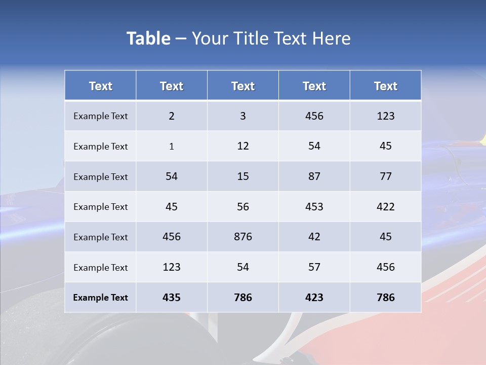 Formula Speed Power PowerPoint Template
