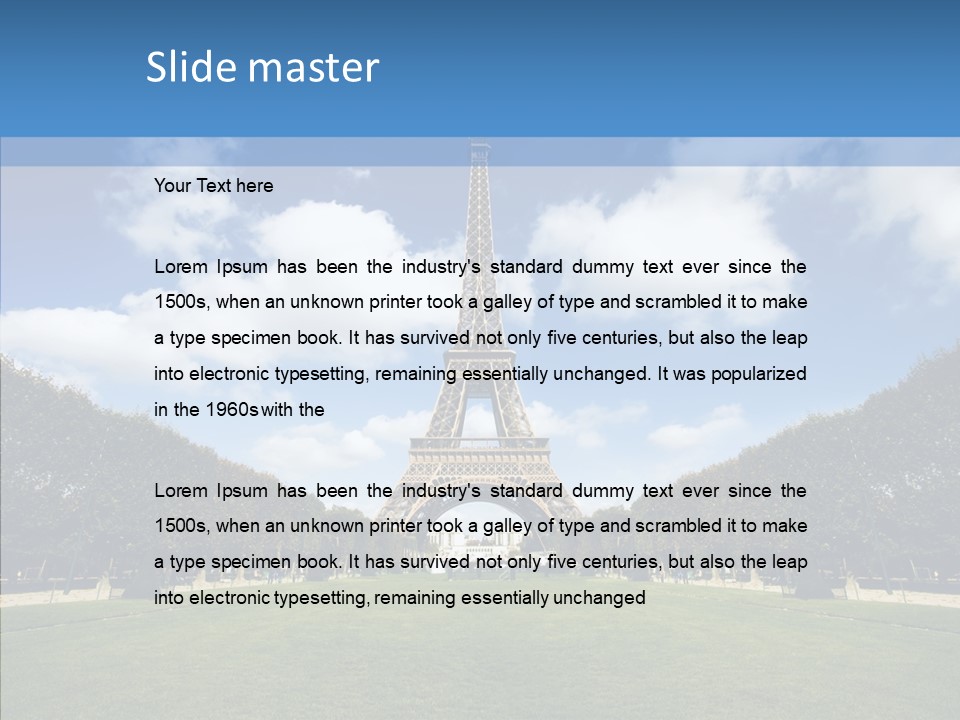 Landscape Building Capital PowerPoint Template