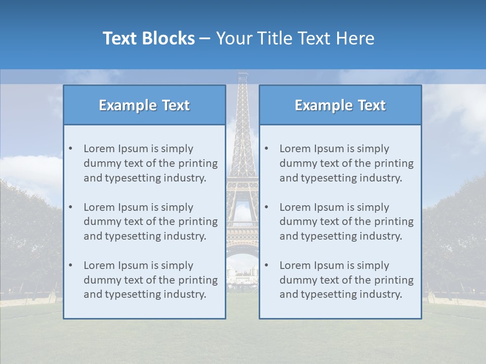 Landscape Building Capital PowerPoint Template