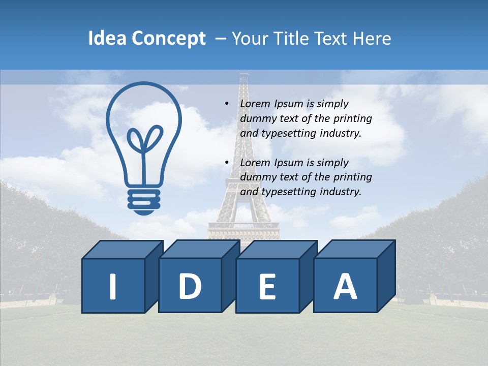 Landscape Building Capital PowerPoint Template