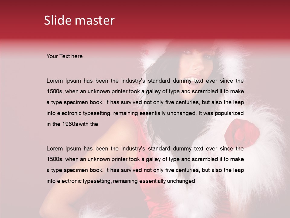 Brunette Hood Sensual PowerPoint Template