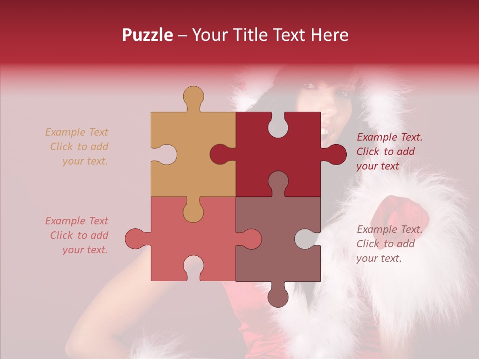 Brunette Hood Sensual PowerPoint Template