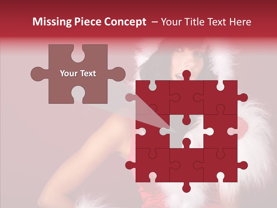 Brunette Hood Sensual PowerPoint Template