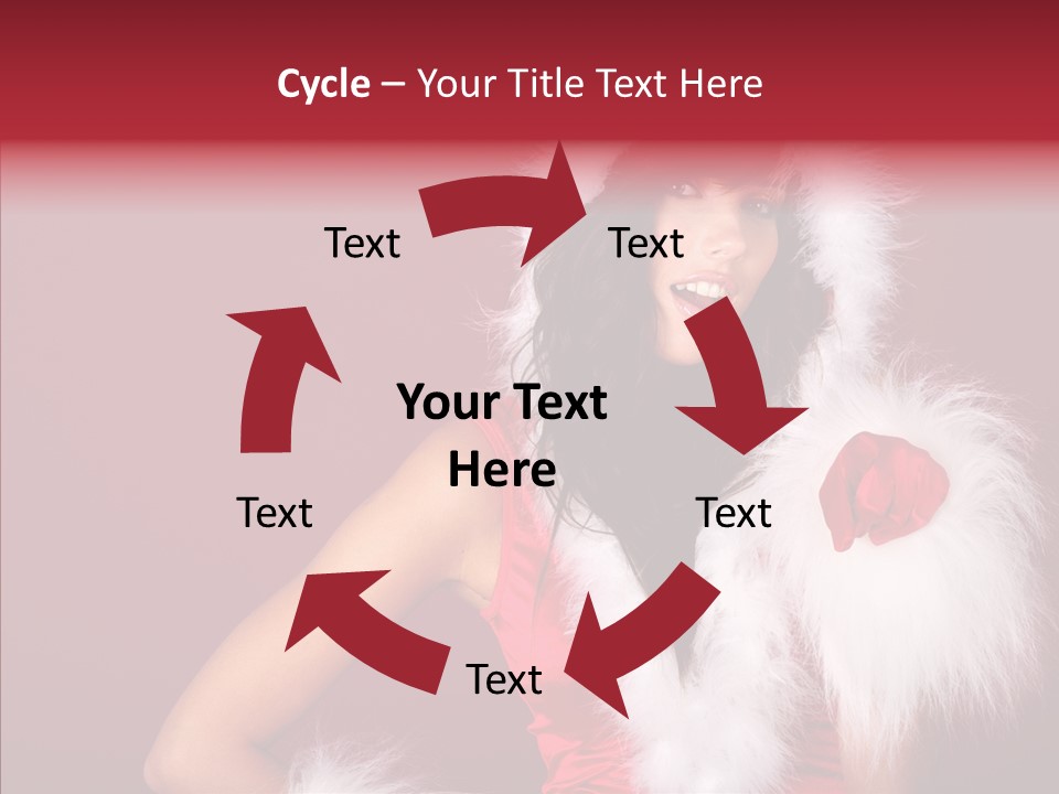 Brunette Hood Sensual PowerPoint Template