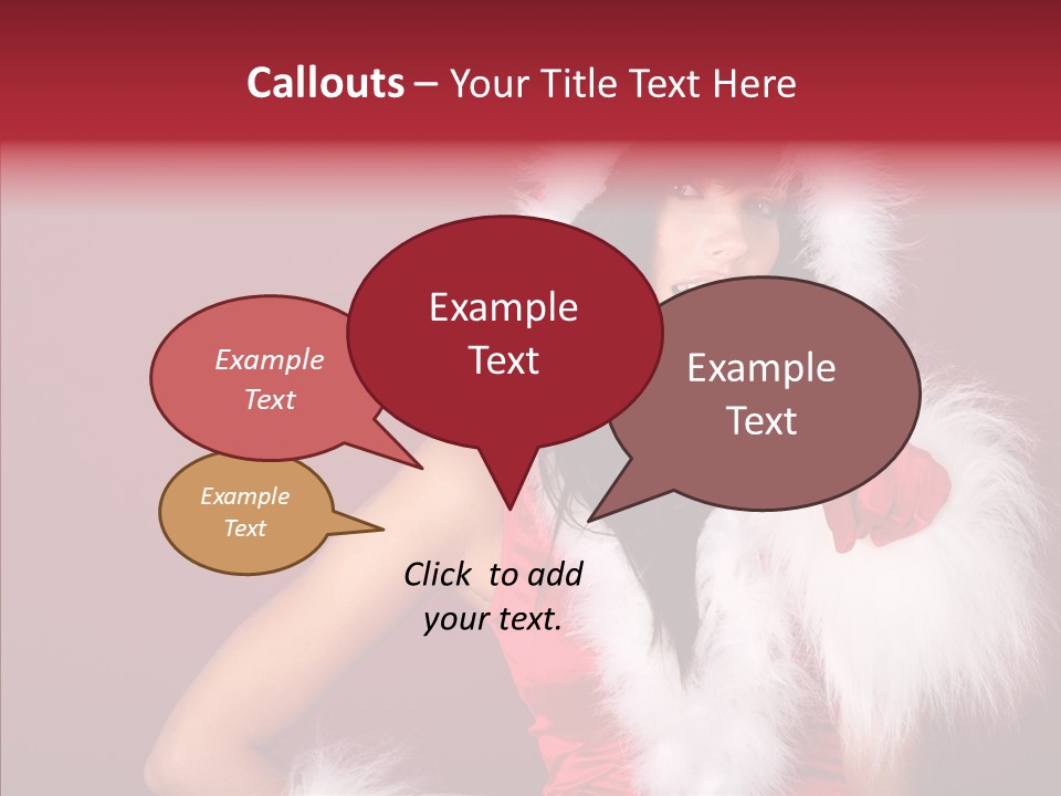 Brunette Hood Sensual PowerPoint Template
