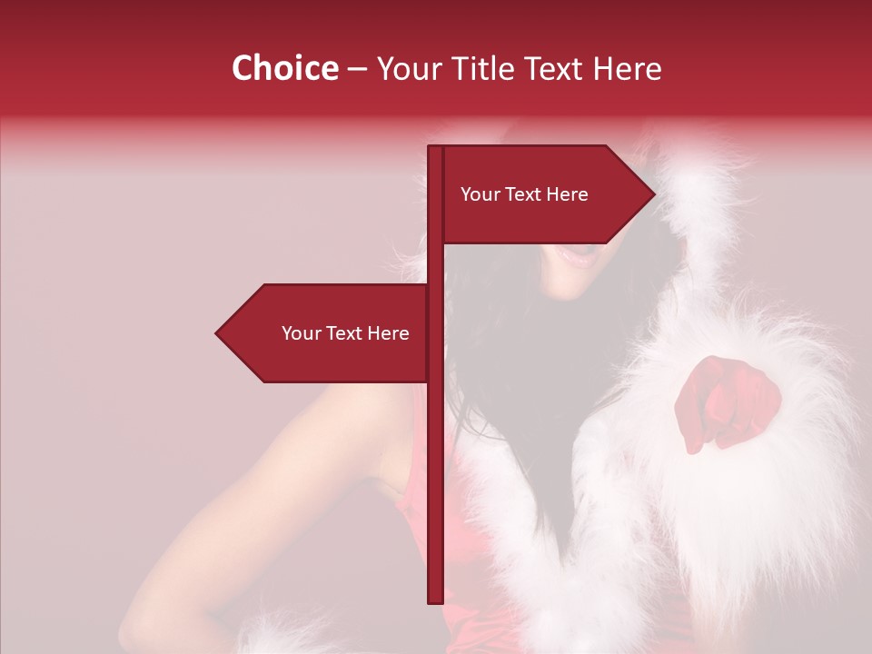 Brunette Hood Sensual PowerPoint Template