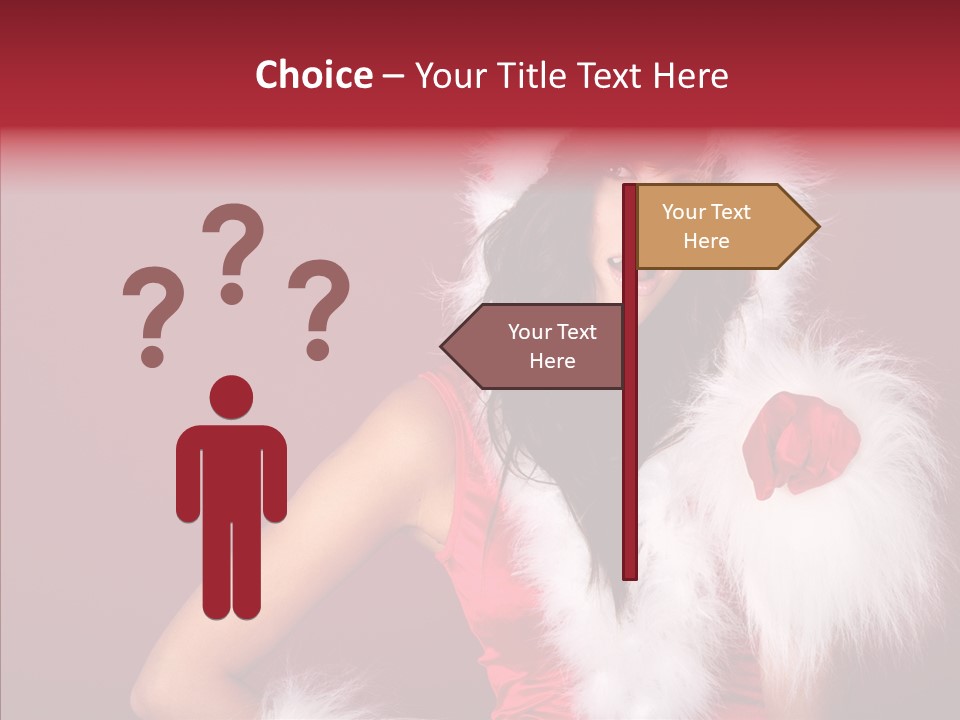 Brunette Hood Sensual PowerPoint Template