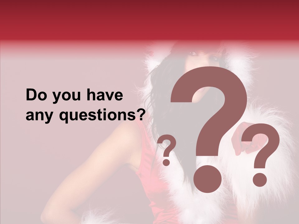 Brunette Hood Sensual PowerPoint Template