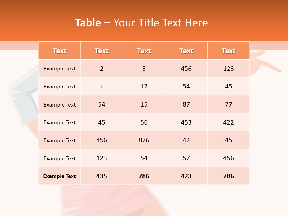 Table Writing Team PowerPoint Template