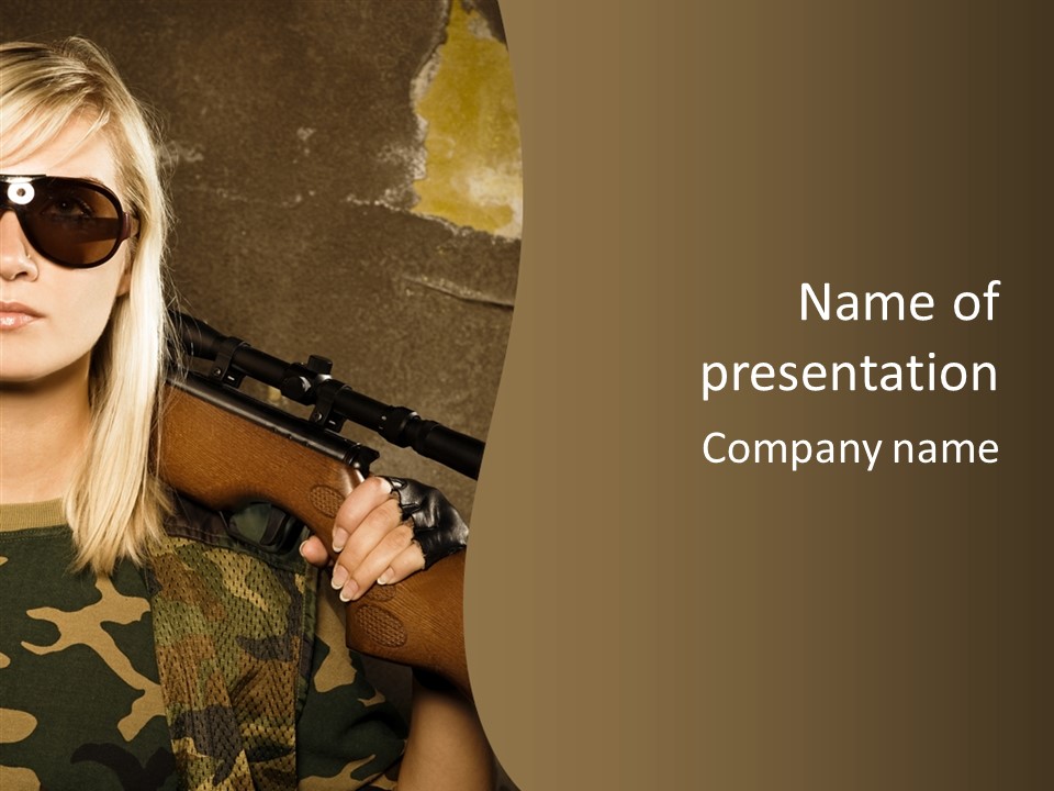 Gun American Conflict PowerPoint Template