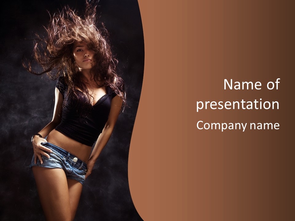 Sensuality Sexy Pose PowerPoint Template